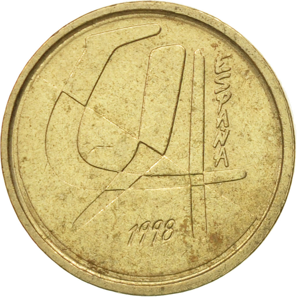 Coin, Spain, Juan Carlos I, 5 Pesetas, 1998, Madrid, VF(30-35), Aluminum-Bronze