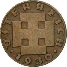 Coin, Austria, 2 Groschen, 1930, EF(40-45), Bronze, KM:2837