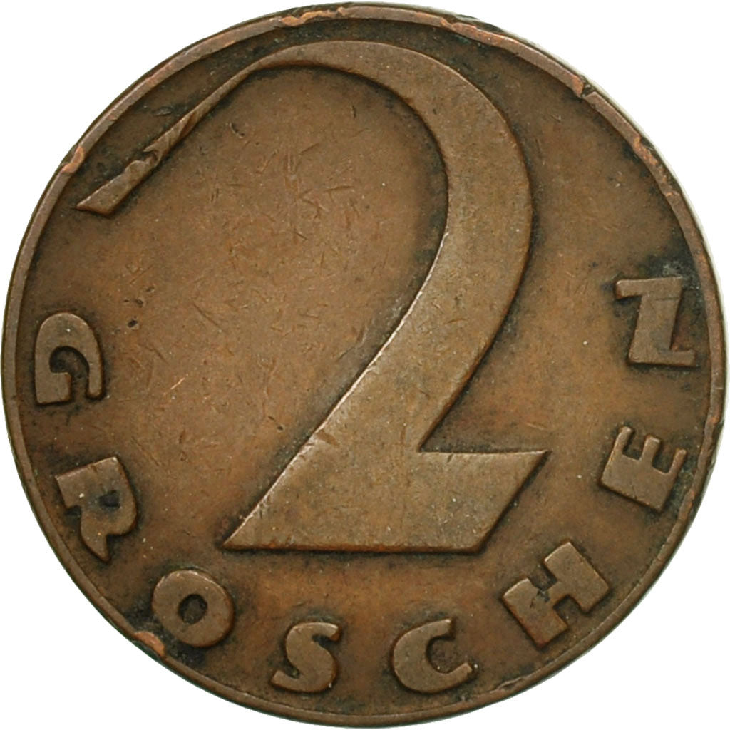 Coin, Austria, 2 Groschen, 1930, EF(40-45), Bronze, KM:2837