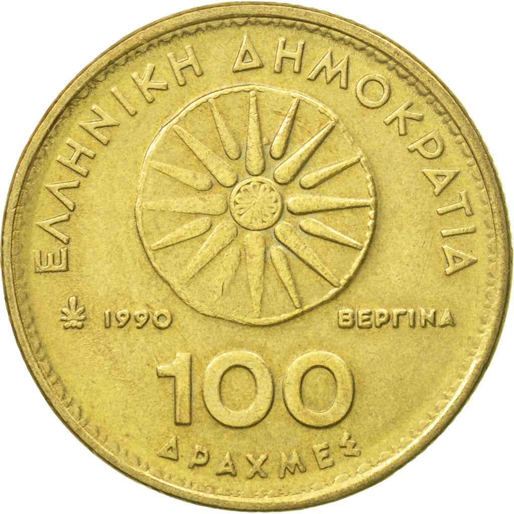 Moneta, Grecia, 100 Drachmes, 1990, Athens, SPL-, Alluminio-bronzo, KM:159