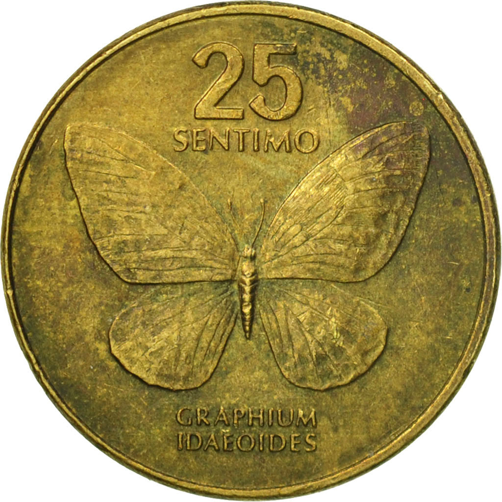 Coin, Philippines, 25 Sentimos, 1994, EF(40-45), Brass, KM:241.2