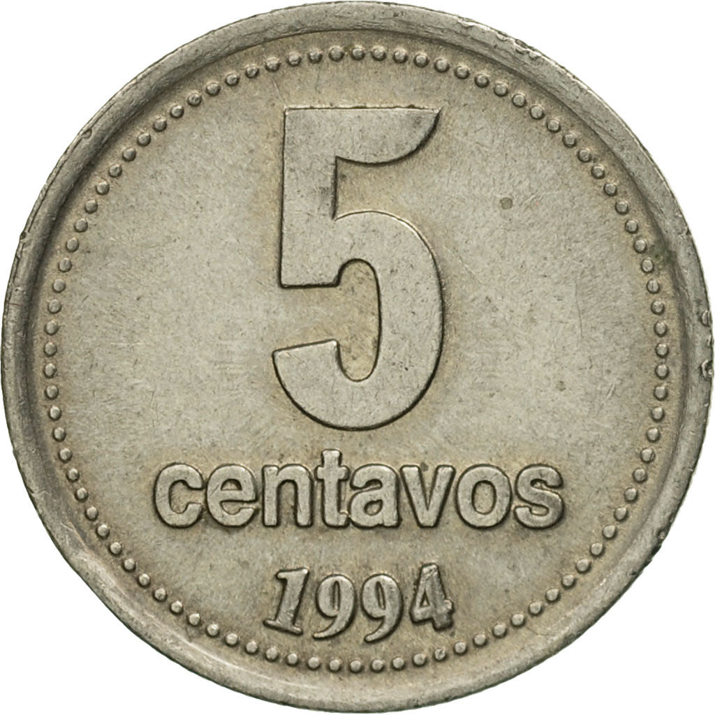Coin, Argentina, 5 Centavos, 1994, EF(40-45), Copper-nickel, KM:109a.2