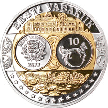 Estonia, Medal, Euro, Europa, MS(65-70), Silver