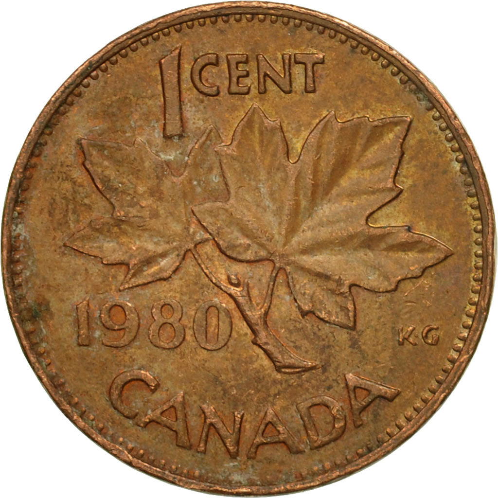 Coin, Canada, Elizabeth II, Cent, 1980, Royal Canadian Mint, Ottawa, VF(30-35)