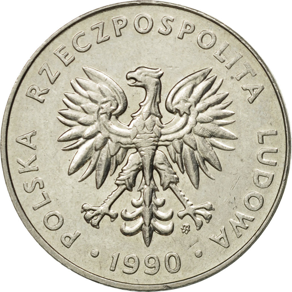 Monnaie, Pologne, 20 Zlotych, 1990, Warsaw, TTB+, Copper-nickel, KM:153.2