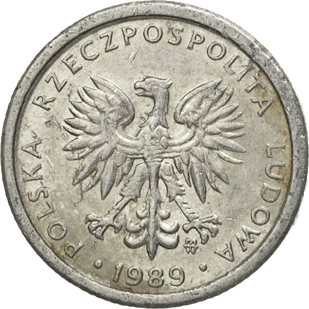Monnaie, Pologne, Zloty, 1989, Warsaw, TTB, Aluminium, KM:49.3
