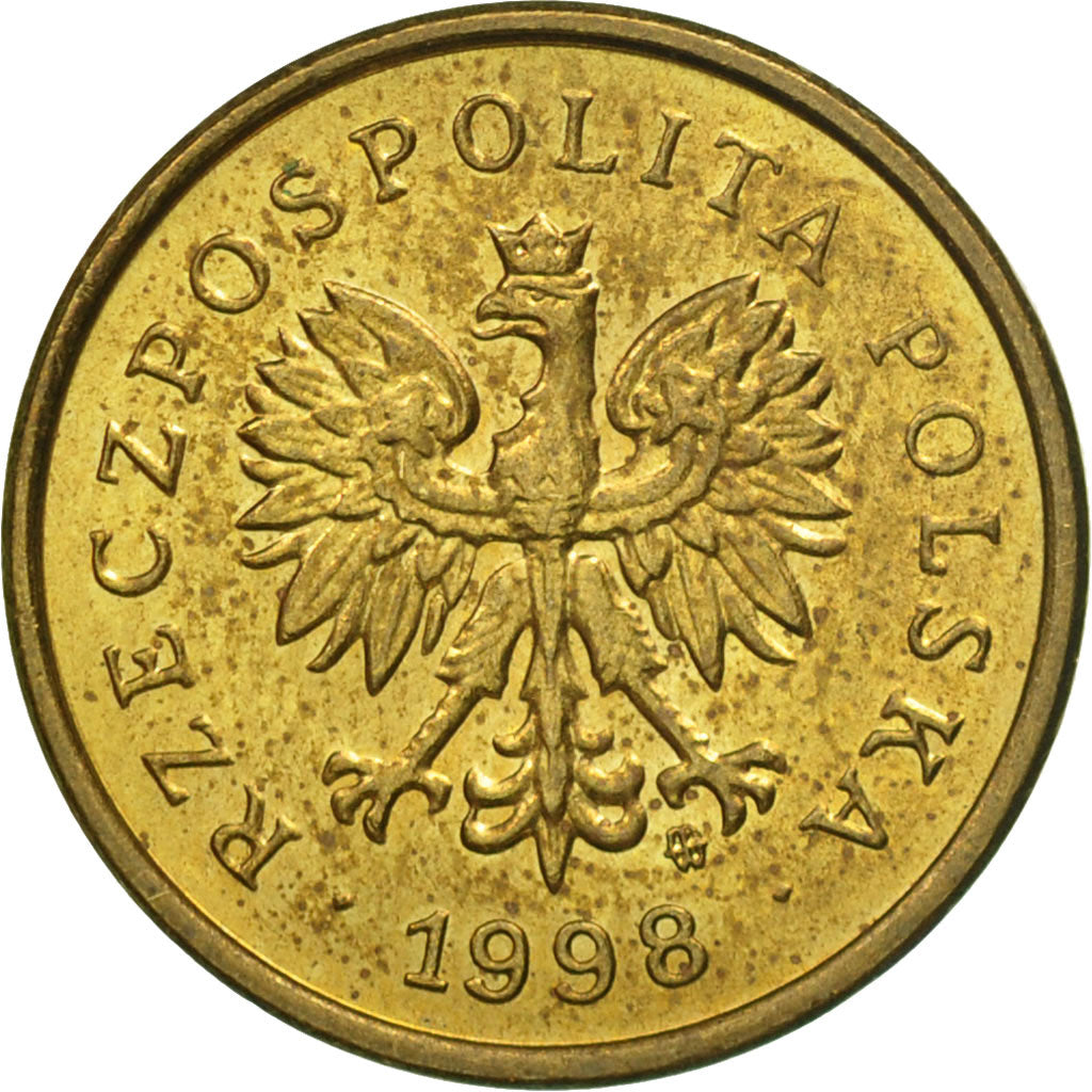 Coin, Poland, 2 Grosze, 1998, Warsaw, AU(50-53), Brass, KM:277