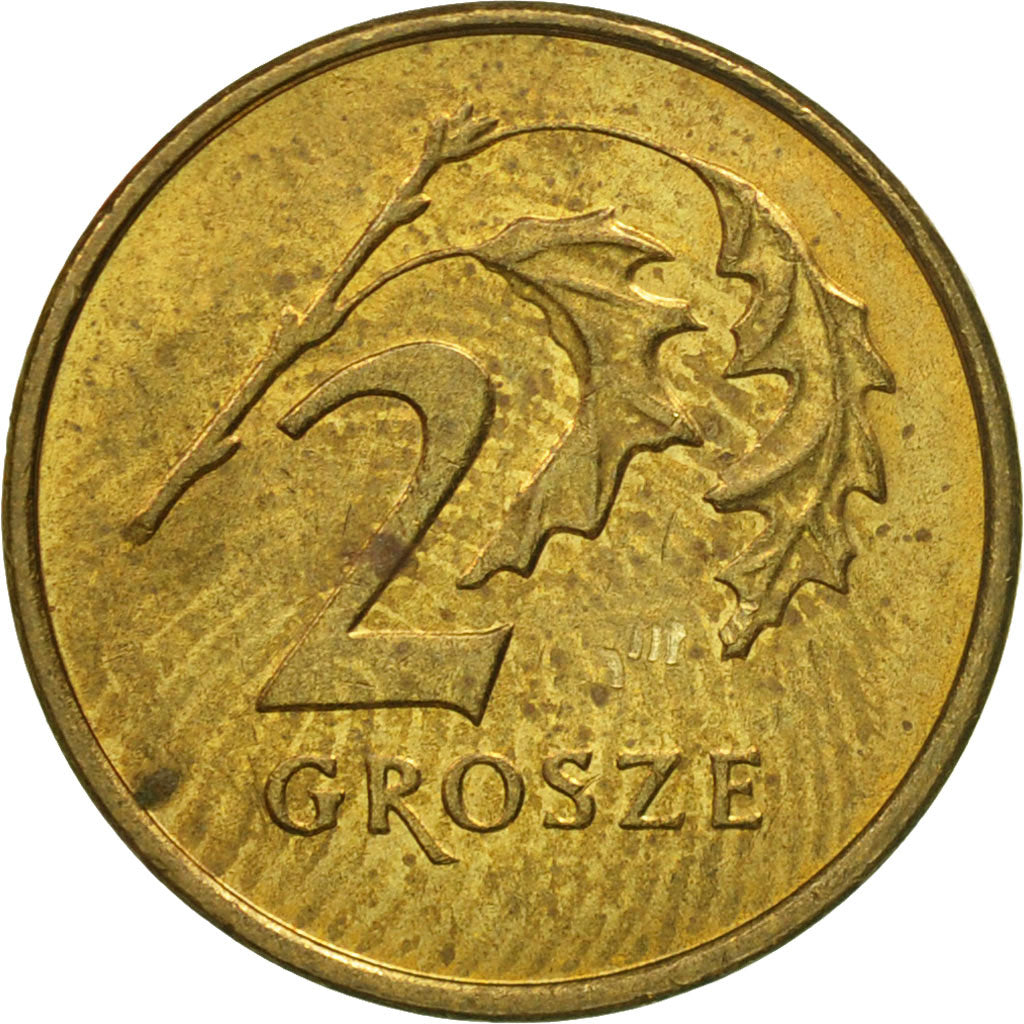 Coin, Poland, 2 Grosze, 1998, Warsaw, AU(50-53), Brass, KM:277