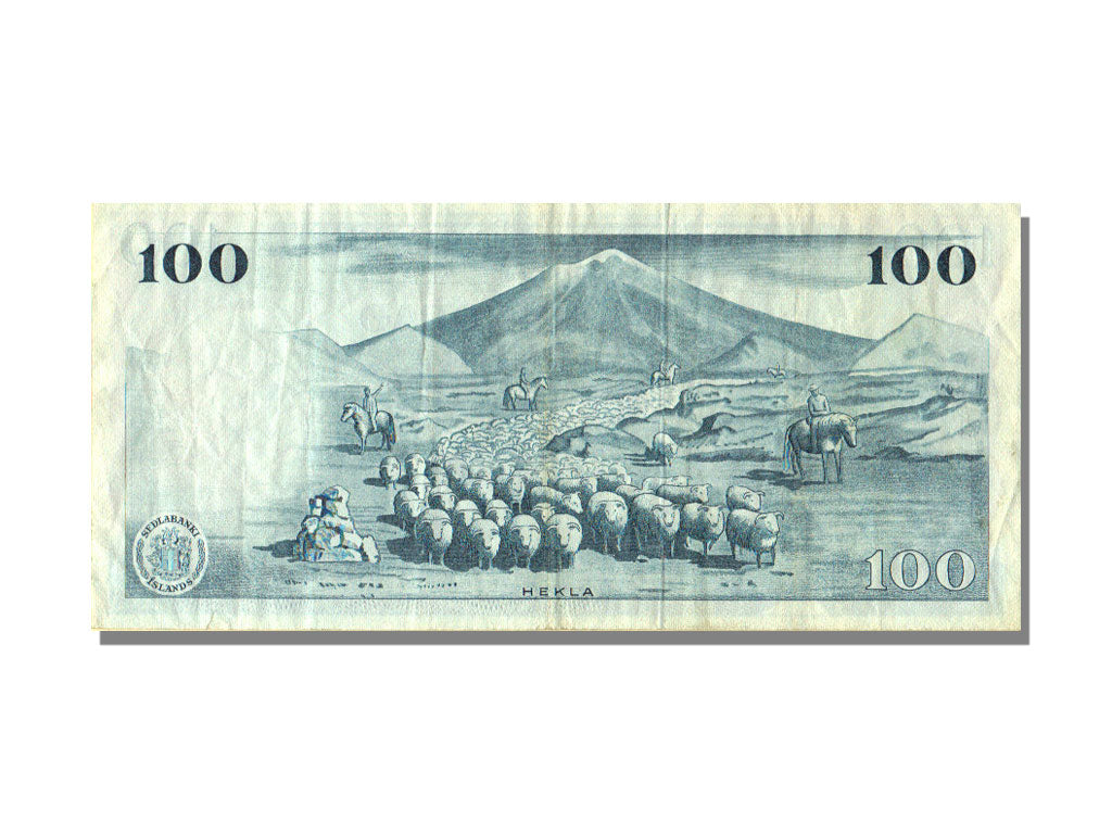 Iceland, 100 Krónur, 1961, KM #44a, 1961-03-29, AU(55-58), DA