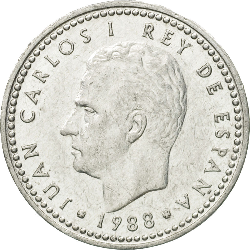 Coin, Spain, Juan Carlos I, Peseta, 1988, EF(40-45), Aluminum, KM:821