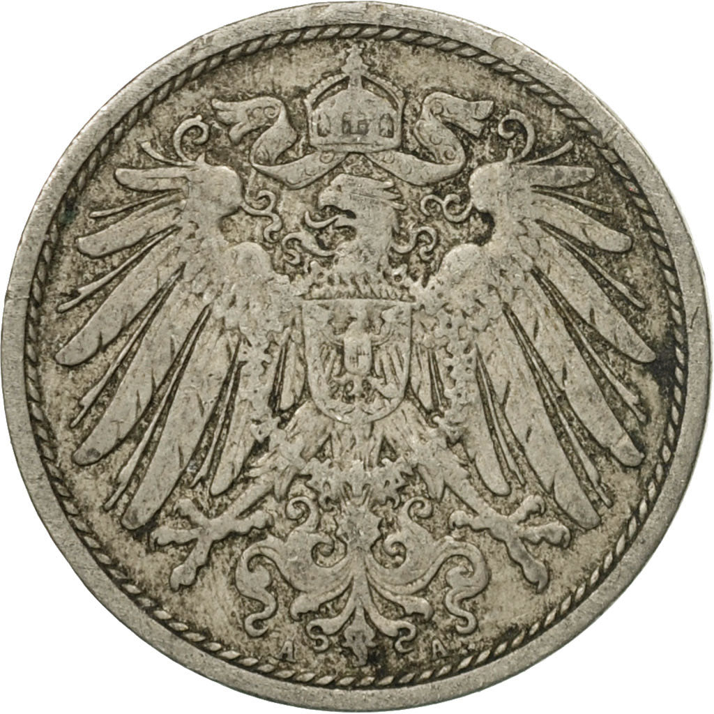 Moneta, GERMANIA - IMPERO, Wilhelm II, 10 Pfennig, 1897, Berlin, MB+