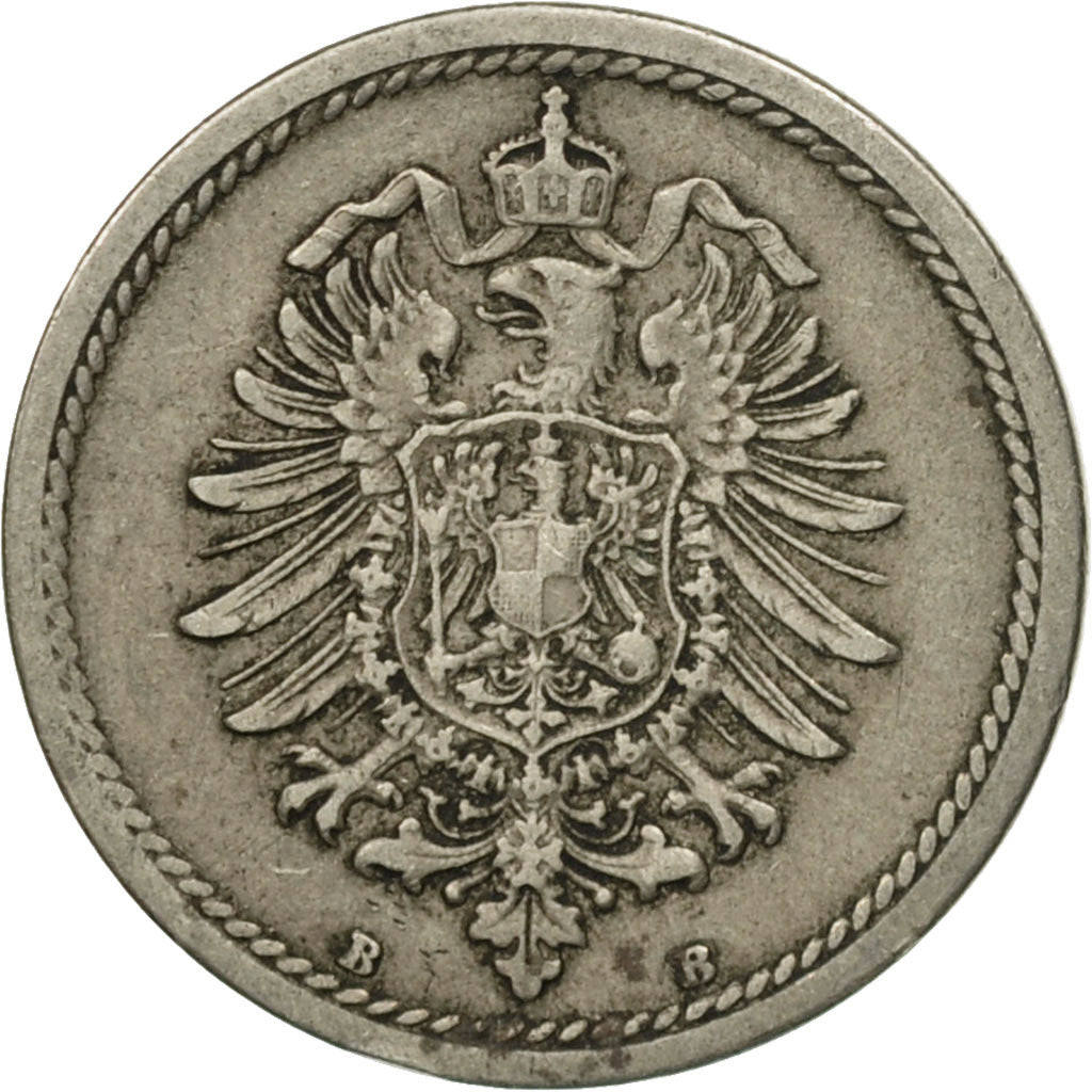 Coin, GERMANY - EMPIRE, Wilhelm I, 5 Pfennig, 1876, Vienne, EF(40-45)