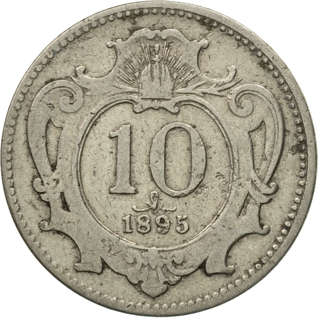 Coin, Austria, Franz Joseph I, 10 Heller, 1895, EF(40-45), Nickel, KM:2802