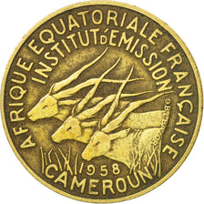 Coin, Cameroon, 10 Francs, 1958, Paris, AU(50-53), Aluminum-Bronze, KM:11