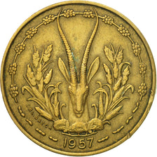 Coin, French West Africa, 10 Francs, 1957, Paris, EF(40-45), Aluminum-Bronze