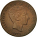 Coin, Spain, Alfonso XII, 10 Centimos, 1879, Madrid, F(12-15), Bronze, KM:675