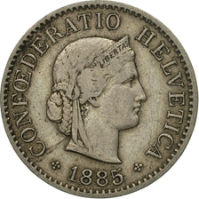 Coin, Switzerland, 5 Rappen, 1885, Bern, EF(40-45), Copper-nickel, KM:26