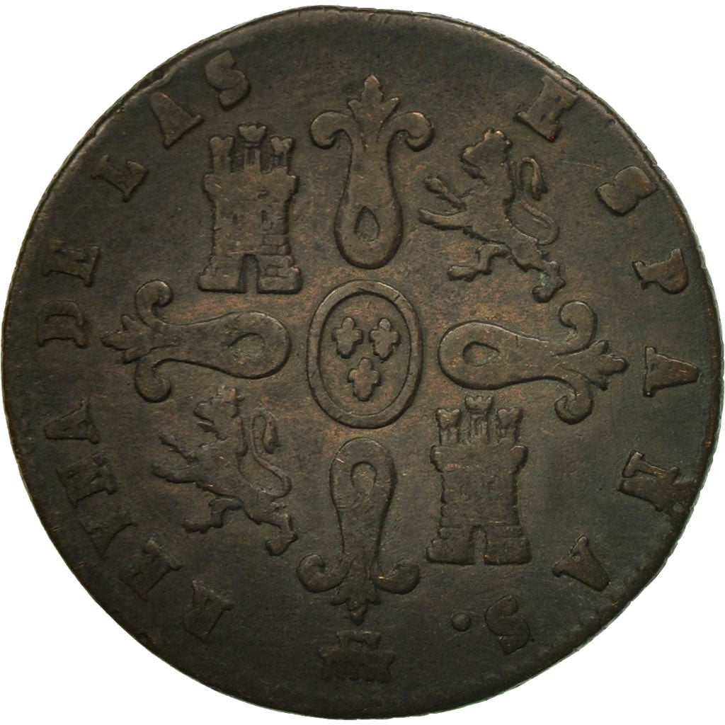 Münze, Spanien, Isabel II, 4 maravedis, 1841, Segovia, S+, Kupfer, KM:530.3