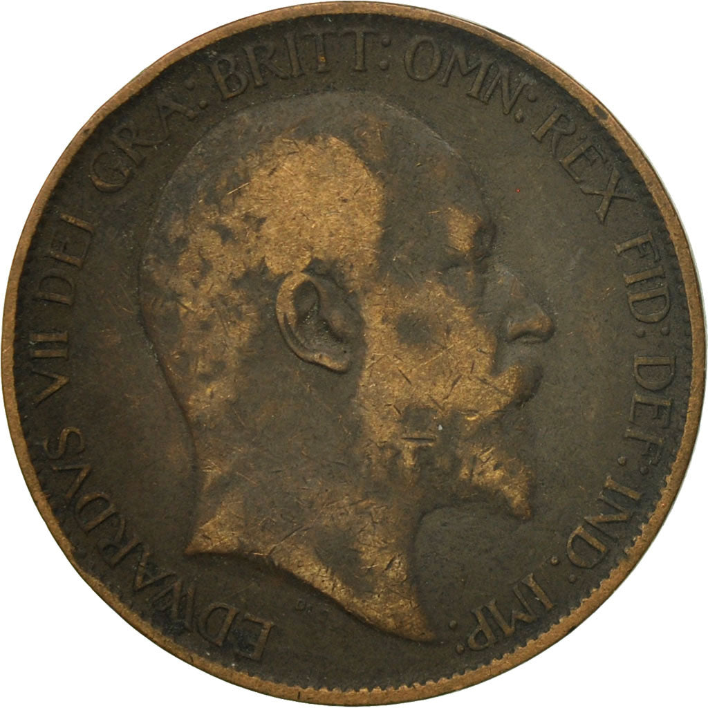 Coin, Great Britain, Edward VII, 1/2 Penny, 1907, EF(40-45), Bronze, KM:793.2