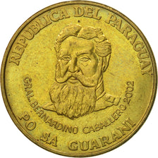 Coin, Paraguay, 500 Guaranies, 2002, EF(40-45), Brass plated steel, KM:195