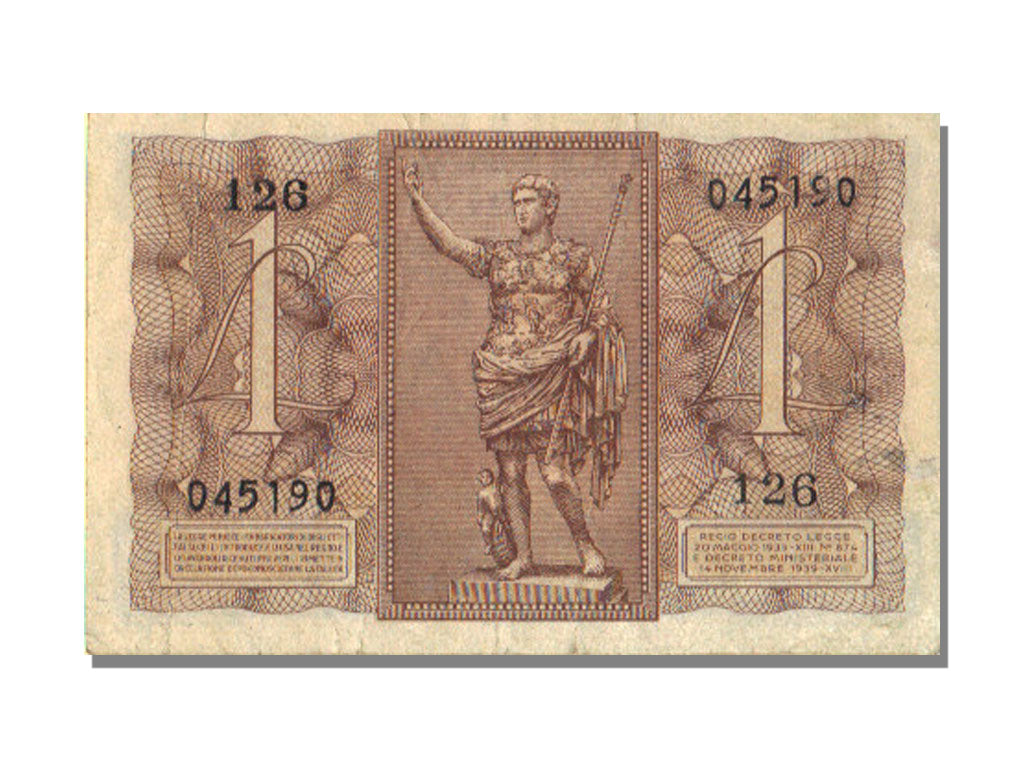 Italie, 1 Lira Type 1939-40