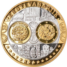 Estonia, Medaille, Euro, Europa, STGL, Silber