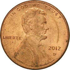 Moneta, Stati Uniti, Lincoln - Shield Reverse, Cent, 2012, U.S. Mint, Dahlonega