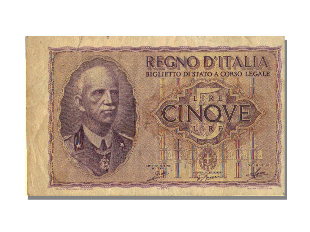 Italy, 5 Lire, 1940, EF(40-45)