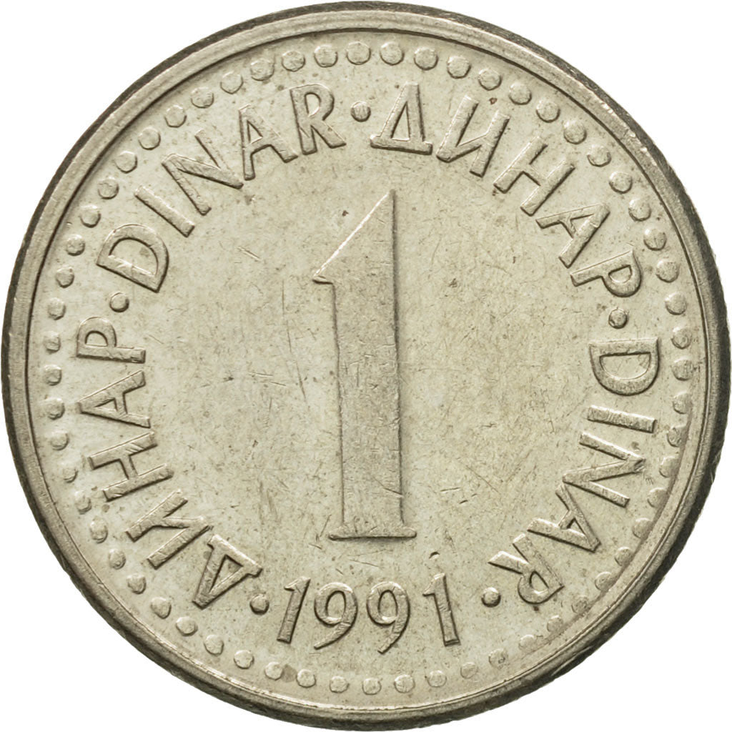 Monnaie, Yougoslavie, Dinar, 1991, TTB, Copper-Nickel-Zinc, KM:142