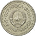Moneda, Yugoslavia, Dinar, 1985, MBC+, Níquel - latón, KM:86