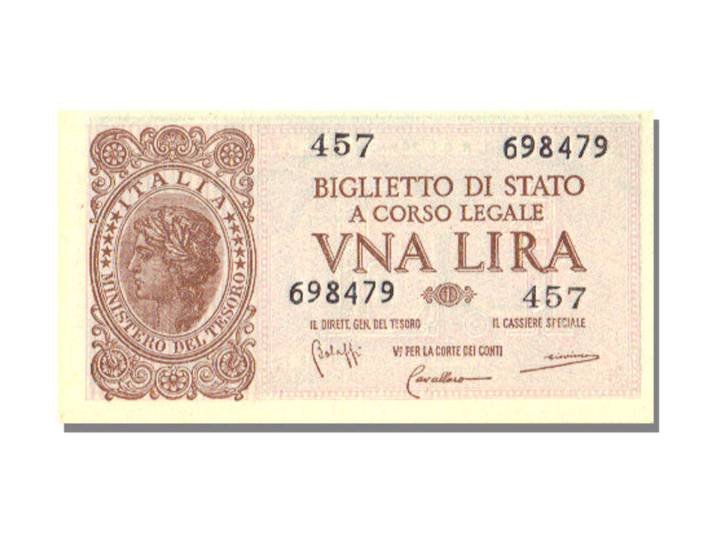 Italy, 1 Lira, 1944, 1944-11-23, UNC(65-70)