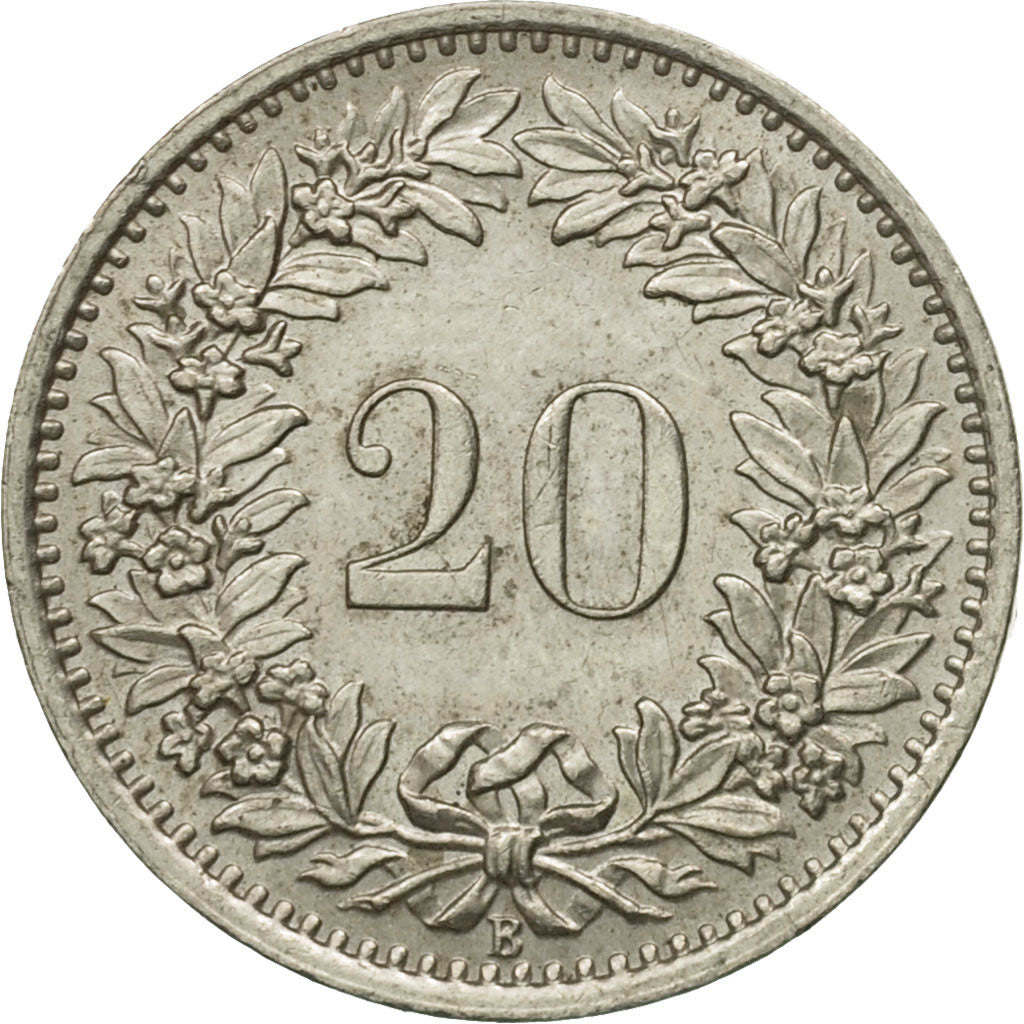 Moneda, Suiza, 20 Rappen, 1969, Bern, MBC+, Cobre - níquel, KM:29a