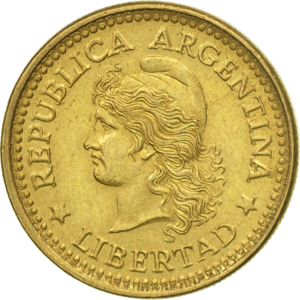 Coin, Argentina, 20 Centavos, 1971, EF(40-45), Aluminum-Bronze, KM:67