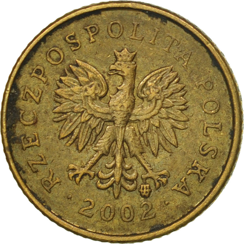 Coin, Poland, Grosz, 2002, Warsaw, EF(40-45), Brass, KM:276