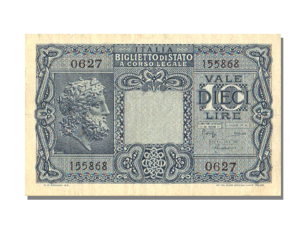 Italy, 10 Lire, 1944, 1944-11-23, AU(55-58)