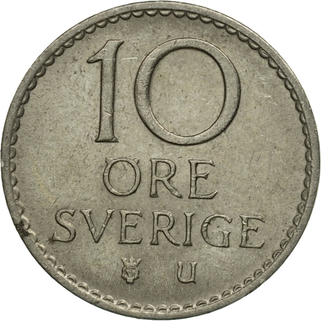 Coin, Sweden, Gustaf VI, 10 Öre, 1969, EF(40-45), Copper-nickel, KM:835