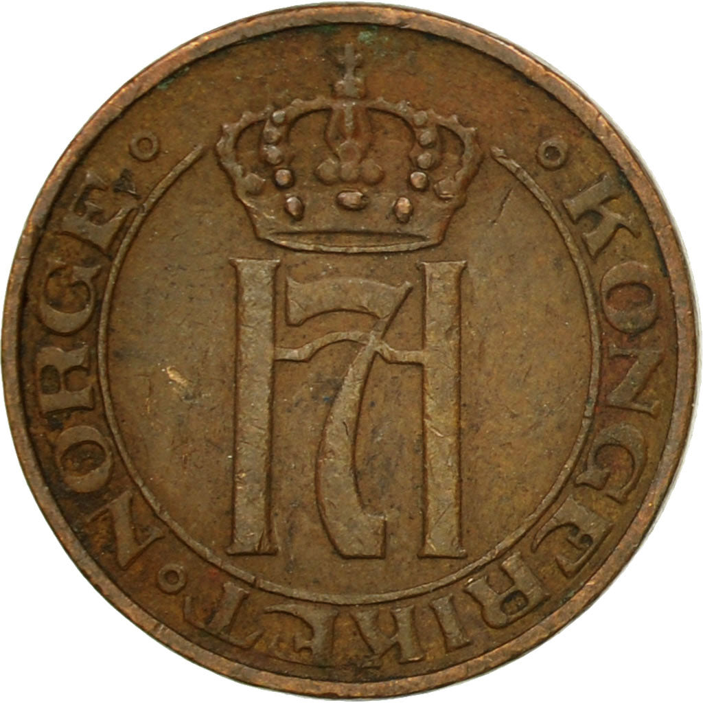 Moneta, Norwegia, Haakon VII, Ore, 1937, EF(40-45), Bronze, KM:367