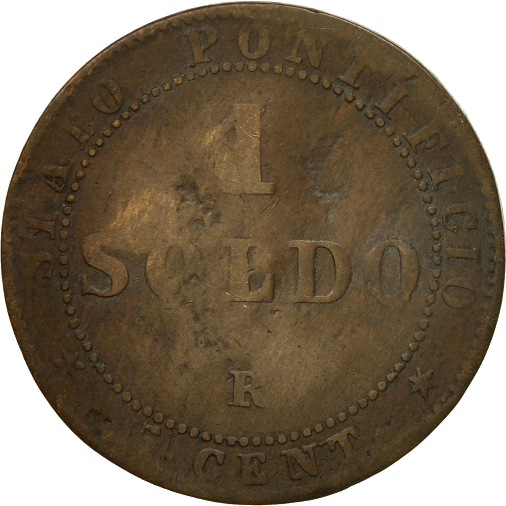 Coin, ITALIAN STATES, PAPAL STATES, Pius IX, Soldo, 5 Centesimi, 1867, Rome
