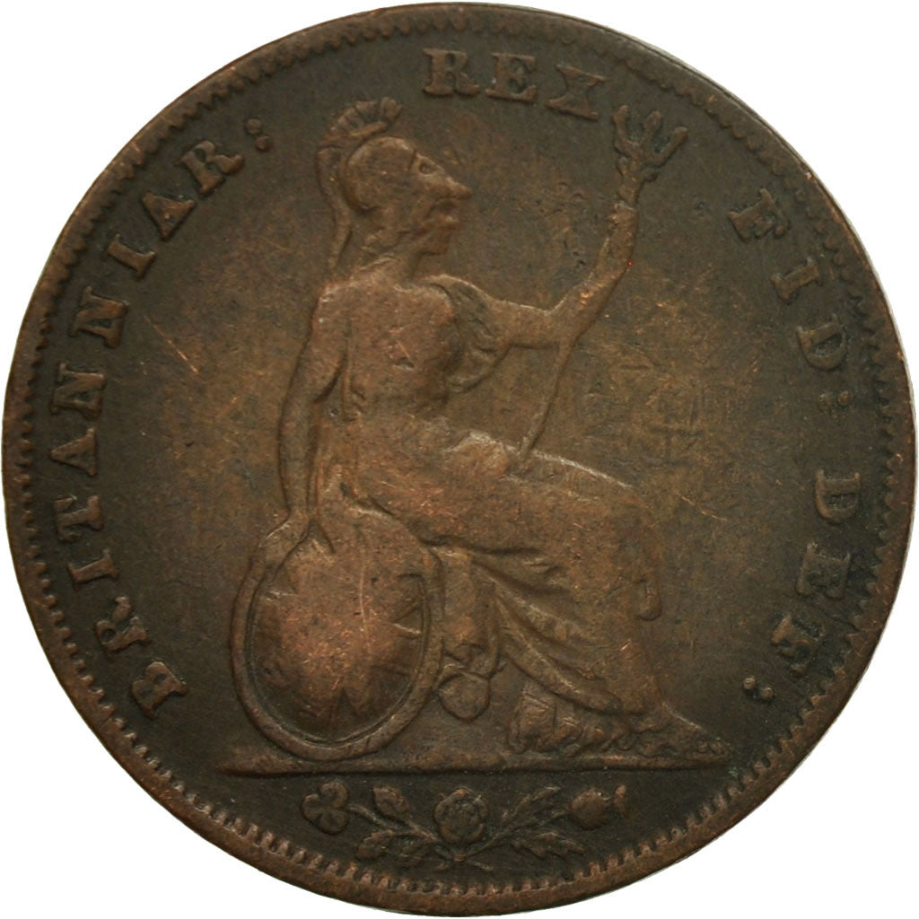 Coin, Great Britain, William IV, Farthing, 1836, VF(30-35), Copper, KM:705