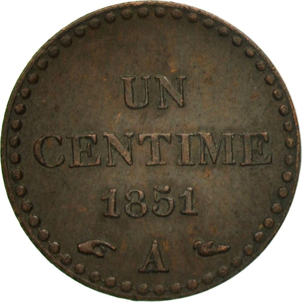 Monnaie, France, Dupré, Centime, 1851, Paris, TTB+, Bronze, KM:754, Le