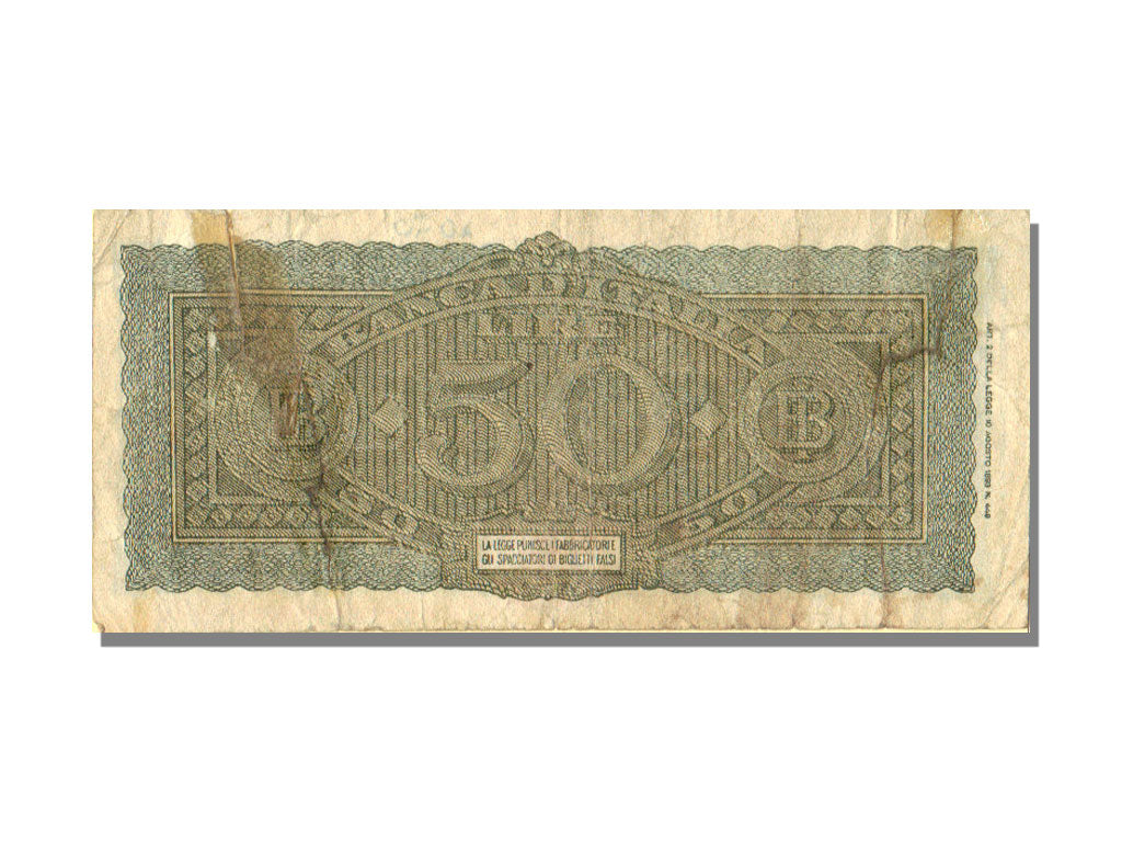 Italy, 50 Lire, 1944, 1944-12-10, VG(8-10), W 251
