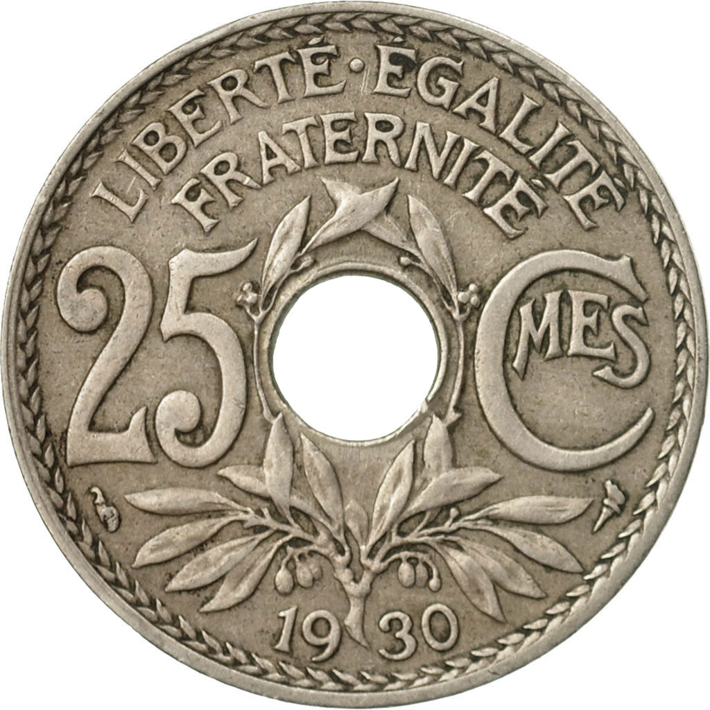 Coin, France, Lindauer, 25 Centimes, 1930, VF(20-25), Copper-nickel, KM:867a, Le