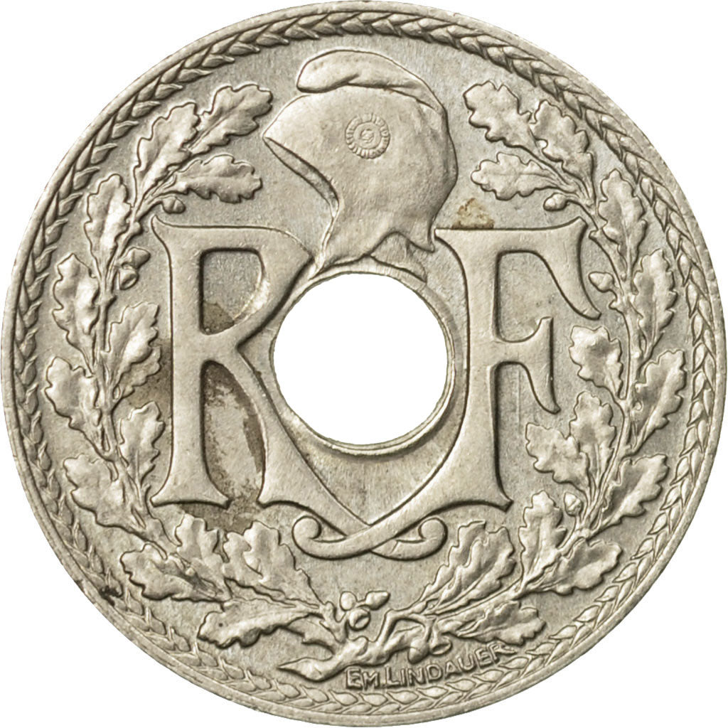 Moneta, Francja, Lindauer, 10 Centimes, 1939, Paris, VF(30-35), Nikiel-Brąz