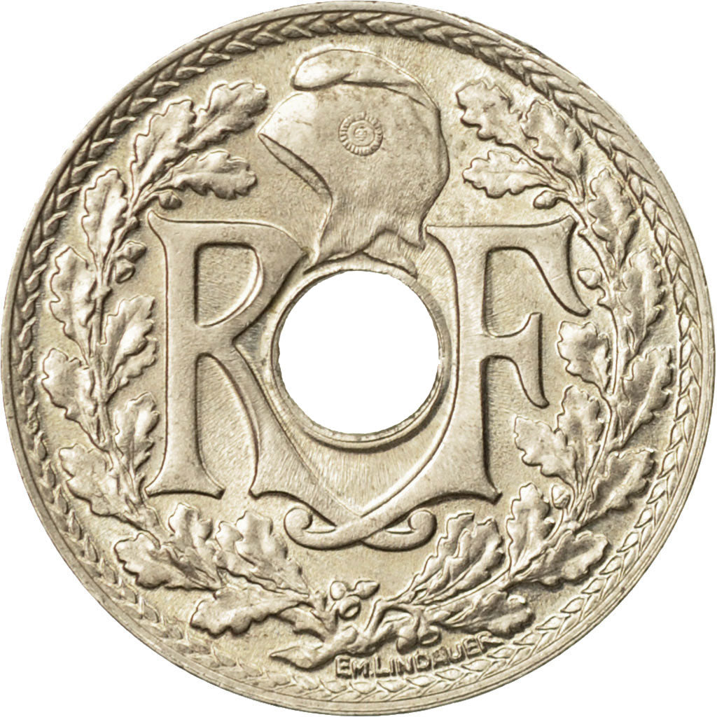 Moneta, Francja, Lindauer, 10 Centimes, 1939, Paris, VF(30-35), Nikiel-Brąz