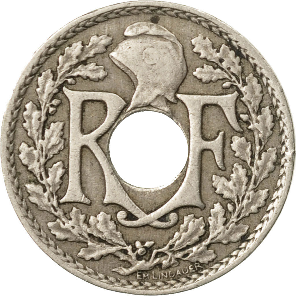 Monnaie, France, Lindauer, 5 Centimes, 1923, Poissy, TTB, Copper-nickel, KM:875