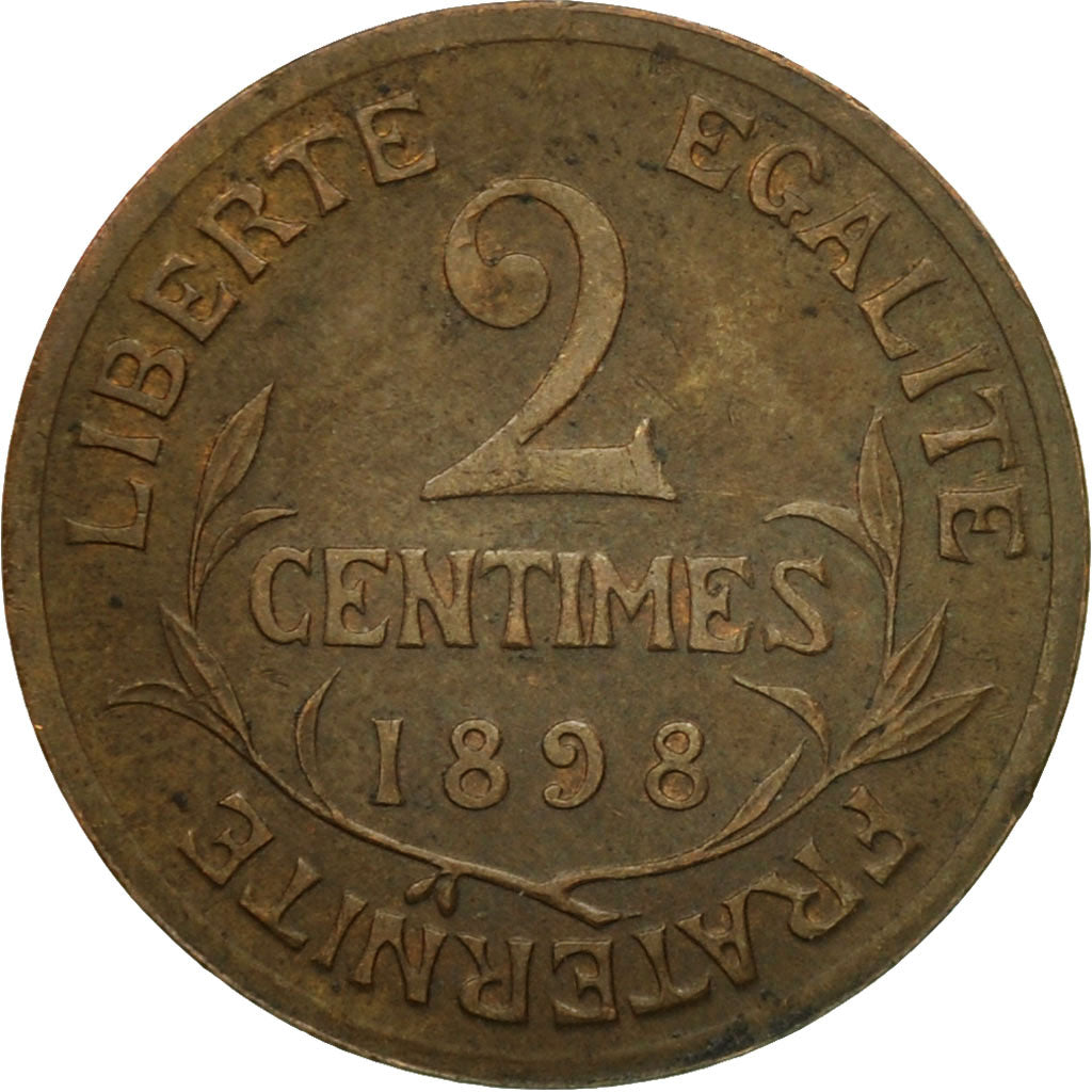 Coin, France, Dupuis, 2 Centimes, 1898, Paris, EF(40-45), Bronze, KM:841, Le