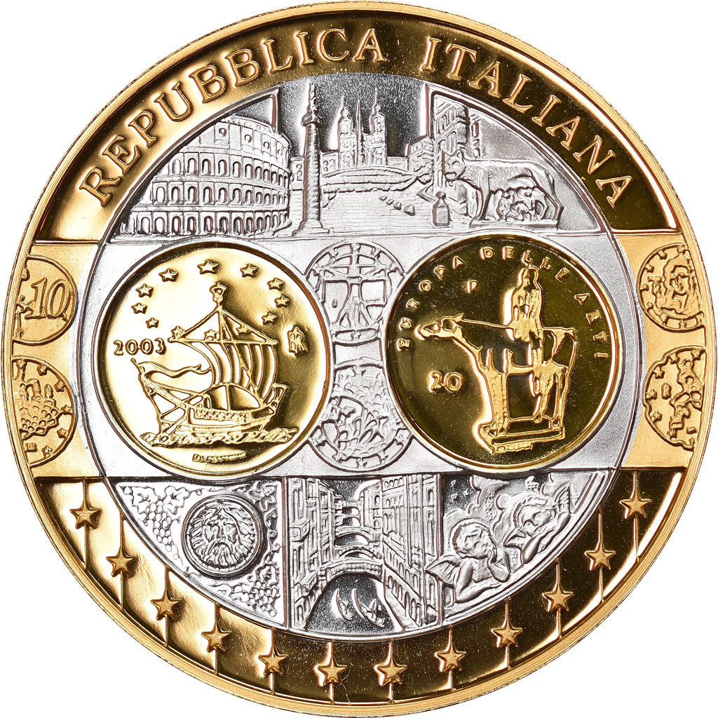 Italy, Medal, Euro, Europa, MS(65-70), Silver