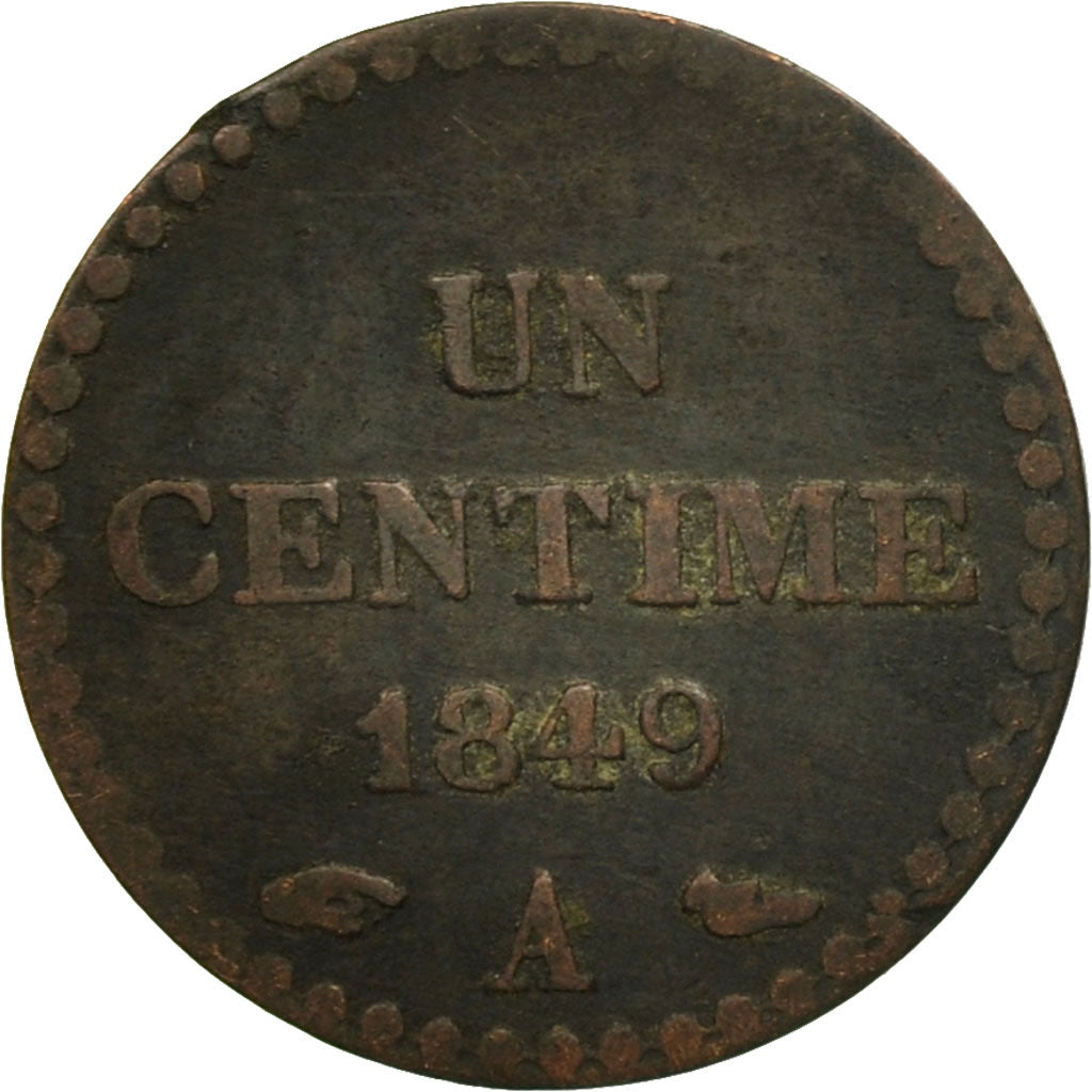 Monnaie, France, Dupré, Centime, 1849, Paris, TB, Bronze, KM:754, Le