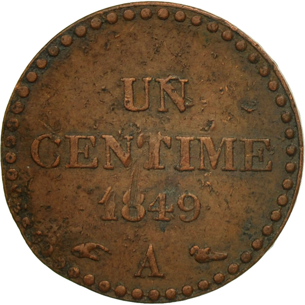 Monnaie, France, Dupré, Centime, 1849, Paris, TB, Bronze, KM:754, Le