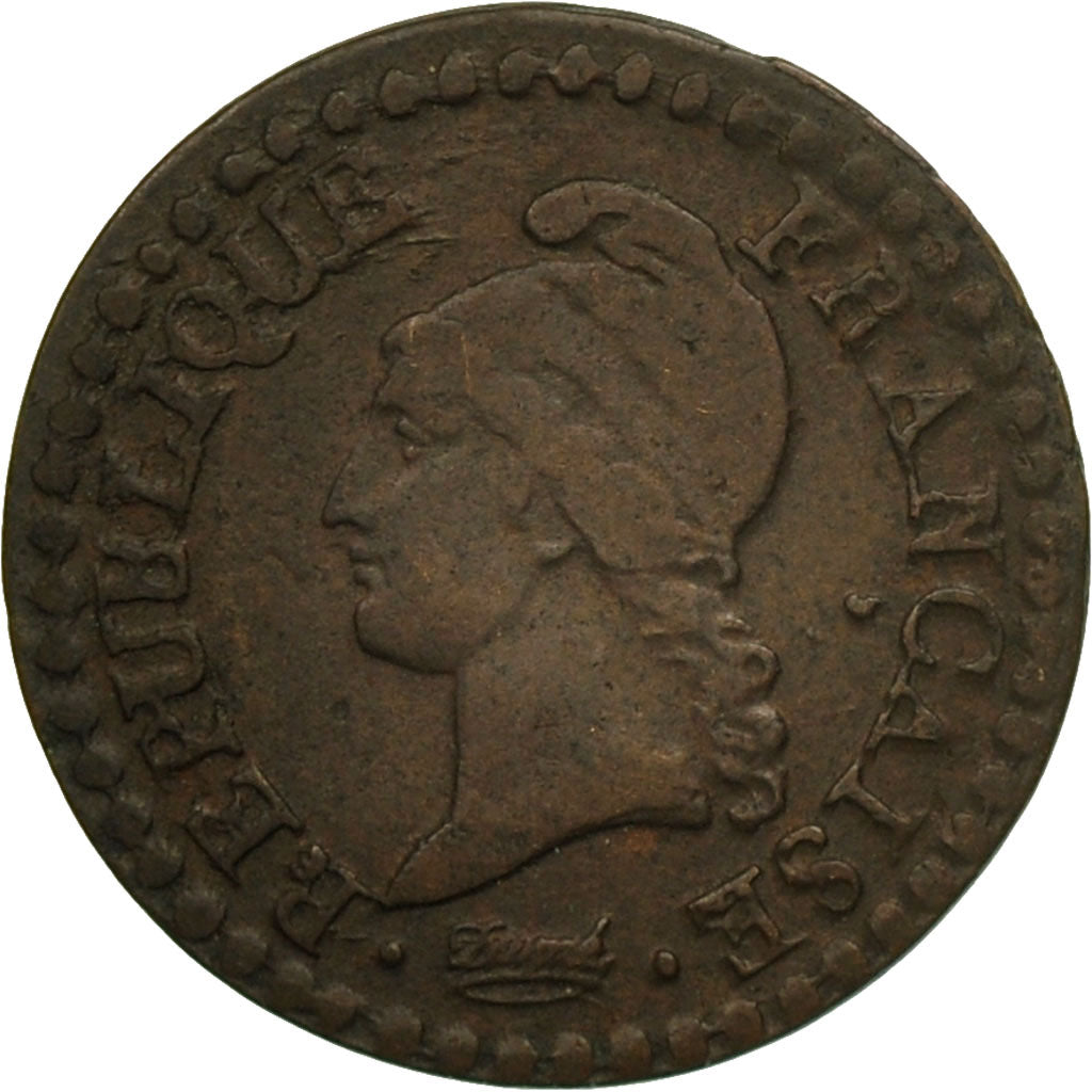 Coin, France, Dupré, Centime, AN 7, Paris, VF(20-25), Bronze, KM:646